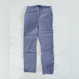 RW&Co Blue and White Patterned Pants